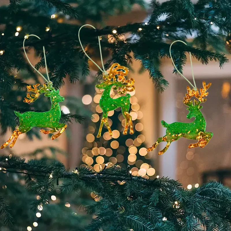 Christmas Elk Epoxy Resin Mold for Keychain Pendant Charms Silicone Mold DIY Resin Jewelry Making Tool Xmas Crafts Casting Mould Christmas Elk Epoxy Resin Mold for Keychain Pendant Charms Silicone Mold DIY Resin Jewelry Making Tool Xmas Crafts Casting Mould