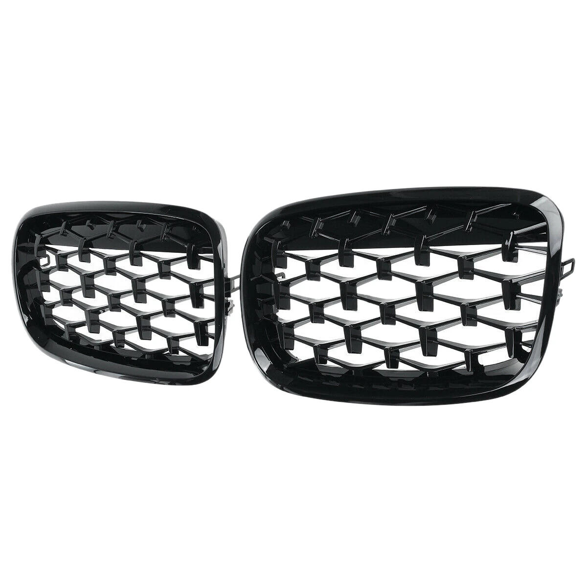 

Car Diamond Grills Front Kidney Grill Chrome Mesh Grille Car Accessories for BMW E70 E71 E72 X5 X6 2007-2013 Black
