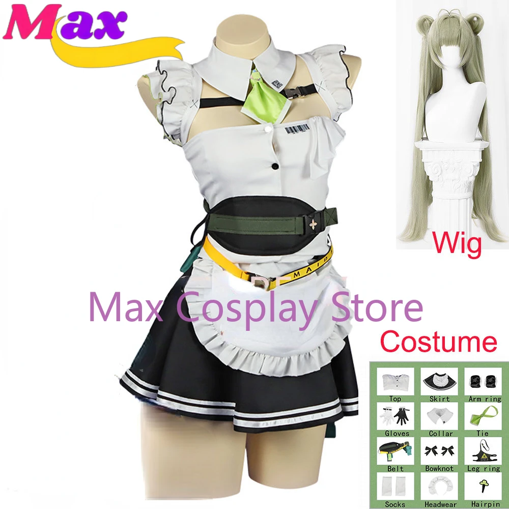 

Max Cos-Mart новая игра Nikke газированная Косплей Костюм милое платье горничной униформа женский стиль