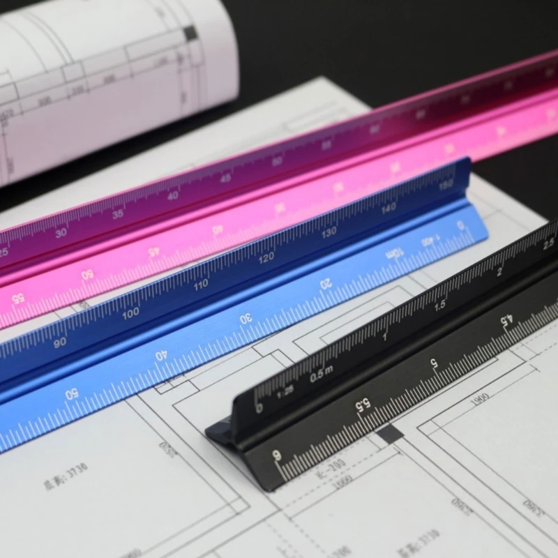 

Architectural Scale Ruler Aluminum Mechanical Drafting Ruler for Students Draftsmen Metric Engineer Scale Ruler