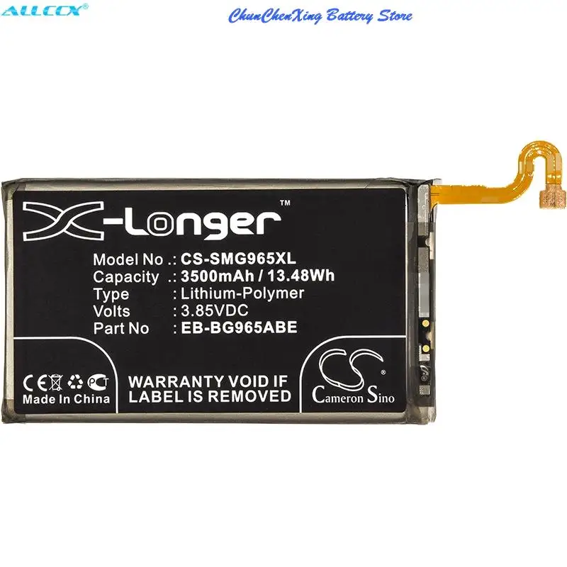 Cameron Sino 3500mAh Battery EB-BG965ABE for Samsung Galaxy S9 Plus,S9+,SC-03K,N943,G9650,G965F,G965J,G965N,G965U, G965U1, G965W
Cameron Sino 3500mAh Battery EB-BG965ABE for Samsung Galaxy S9 Plus,S9+,SC-03K,N943,G9650,G965F,G965J,G965N,G965U, G965U1, G965W