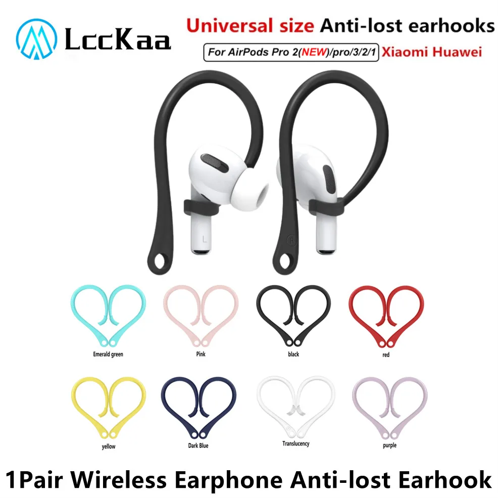 

1Pair Silicone Anti-Lost Earhook For Apple Airpods Pro 1 2 3 Xiaomi Huawei Wireless Bluetooth Headphone Protective Accessories