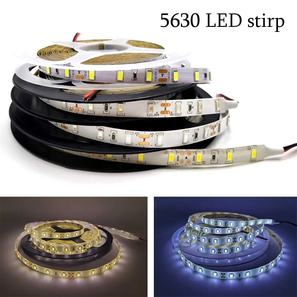 1m 2m 3m 4m 5m DC 12V Flexible LED Strip light 5630 SMD Waterproof 60/120/180/240/300LEDs High Bright 10mm LED Tape
1m 2m 3m 4m 5m DC 12V Flexible LED Strip light 5630 SMD Waterproof 60/120/180/240/300LEDs High Bright 10mm LED Tape