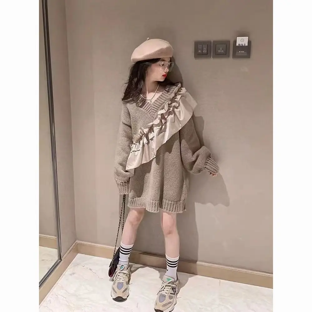 Girls sweater dress spring and autumn style 2023 children's clothing children's pullover thread skirt midi skirt
Girls sweater dress spring and autumn style 2023 children's clothing children's pullover thread skirt midi skirt