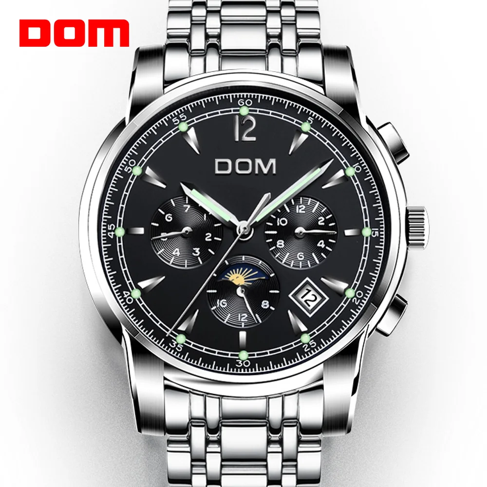 

DOM Brand Mechanical Watches Sport Watch Men Waterproof Clock Mens Luxury Fashion Wristwatch Relogio Masculino M-75D-1MX