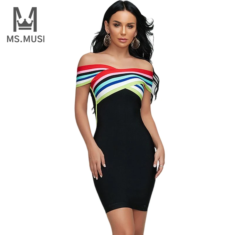 MSMUSI 2023 New Fashion Women Sexy Off The Shoulder Patchwork Sleeveless Backless Bandage Party Club Bodycon Event Mini Dress 
MSMUSI 2023 New Fashion Women Sexy Off The Shoulder Patchwork Sleeveless Backless Bandage Party Club Bodycon Event Mini Dress