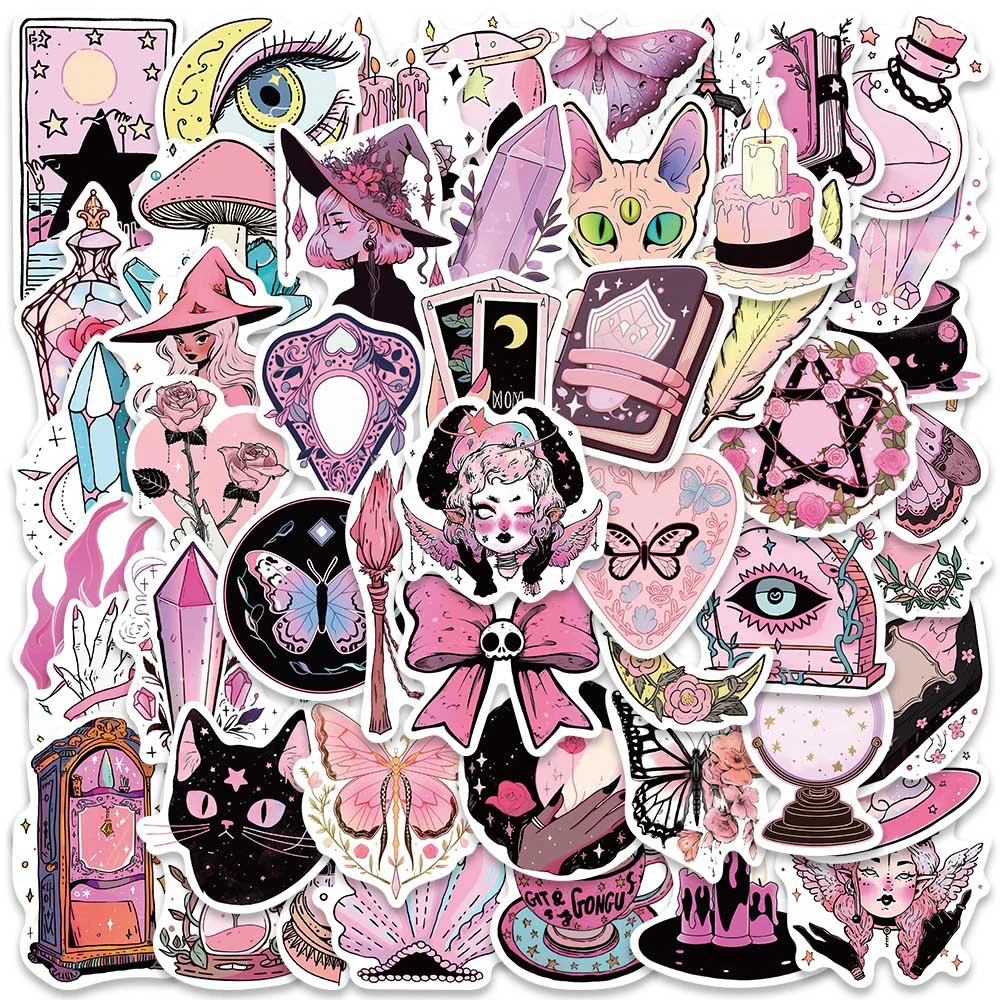 10/30/50pcs Pink Witchy Magic Gothic Apothecary Tarot Witch Stickers Cute Cartoon Decal Laptop Fridge Decoration Sticker Kid Toy
10/30/50pcs Pink Witchy Magic Gothic Apothecary Tarot Witch Stickers Cute Cartoon Decal Laptop Fridge Decoration Sticker Kid Toy