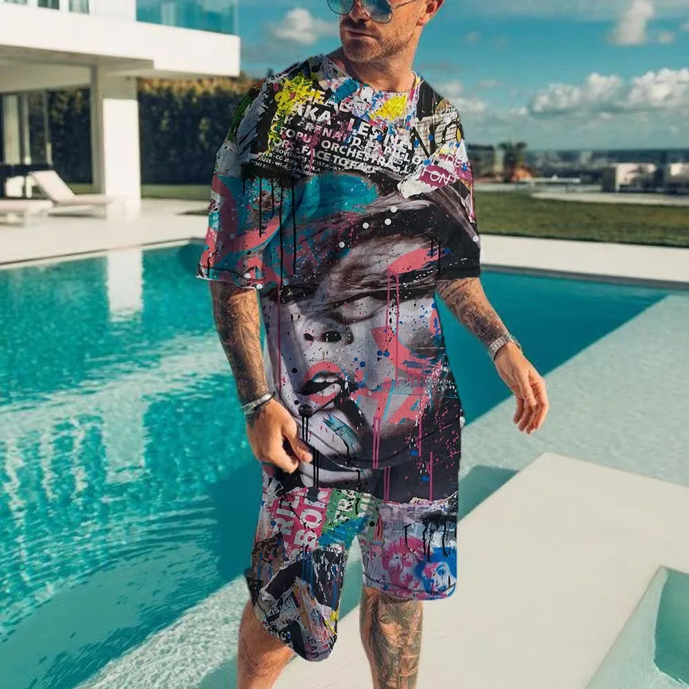 Man Summer Casual Clothing Sets 3D Printed Men T Shirts Short Pants 2 Piece Outfit Newest Outdoor Trend Short Sleeve Tracksuit
Man Summer Casual Clothing Sets 3D Printed Men T Shirts Short Pants 2 Piece Outfit Newest Outdoor Trend Short Sleeve Tracksuit