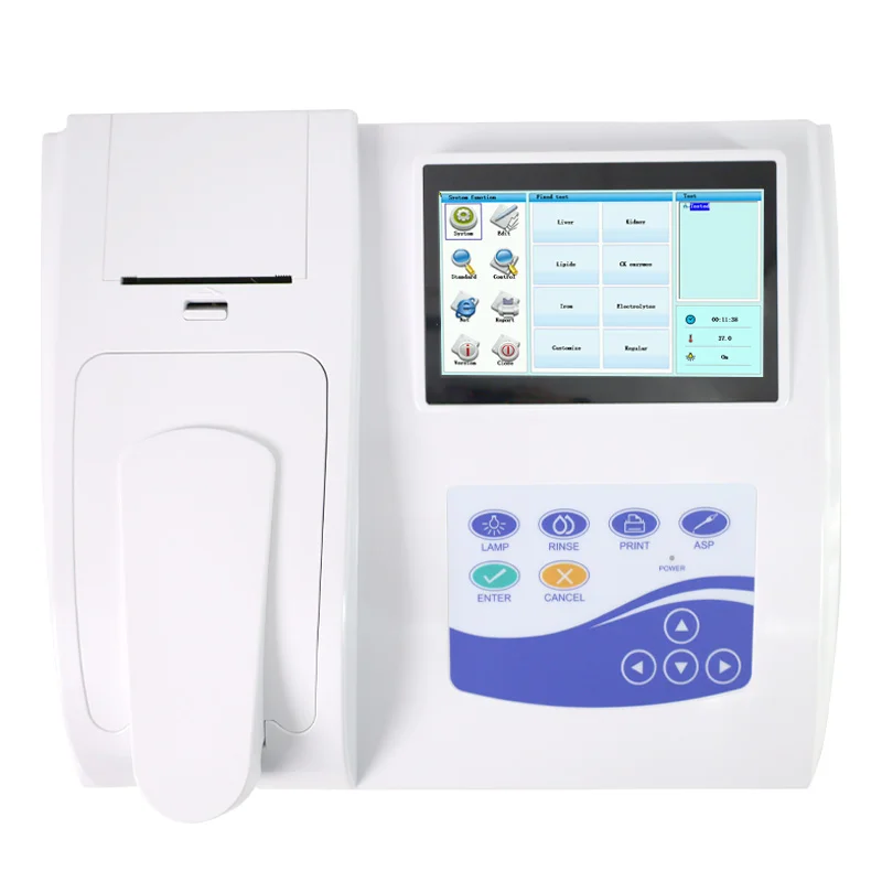 

Real manufacturer Medical Portable Semi-auto clinical blood biochemistry analyzer/blood testing equipment