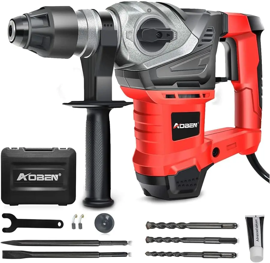 

Rotary Hammer Drill with Vibration Control and Safety Clutch,13 Amp Heavy Duty 1-1/4 Inch SDS-Plus Demolition Hammer