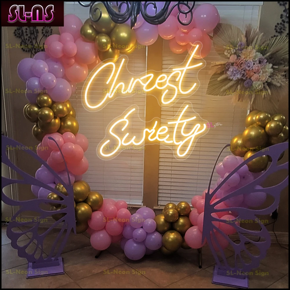 

Christening Neon Sign Baptism Birthday Light Signs,Custom Neon Sign for Birthday Party Decoration,Personalized Gifts