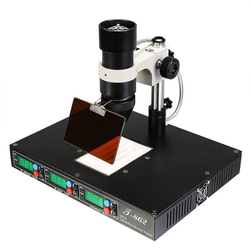 PUHUI T-862 SMD Infrared Soldering Rework Station Soldering Welder Mobile Phone Motherboard Desoldering Station Maintenance
PUHUI T-862 SMD Infrared Soldering Rework Station Soldering Welder Mobile Phone Motherboard Desoldering Station Maintenance