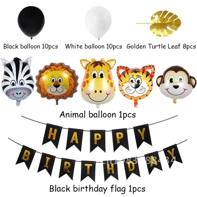 

Animal Jungle Theme Safari Baby Shower Disposable Tableware Set Forest Friends Zoo Birthday Party Decoration