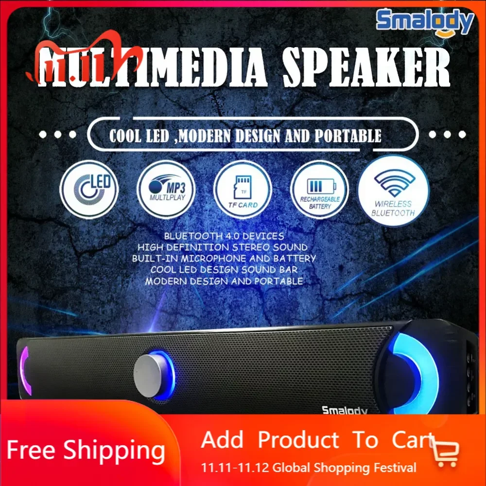 

Portable Bluetooth Speaker Portable Wireless Loudspeaker Sound System 10W Stereo Music Surround Soundbar Home Theater Speakers
