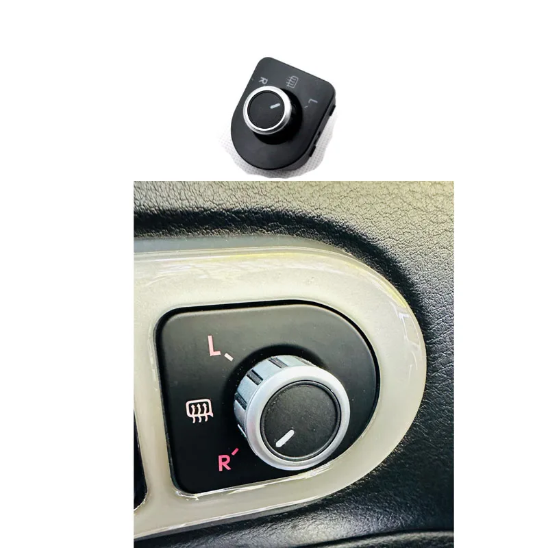 

Matt Chrome Rear View Side Mirror Switch Knob (Heat Mirror Support) For VW Volkswagen Golf MK4