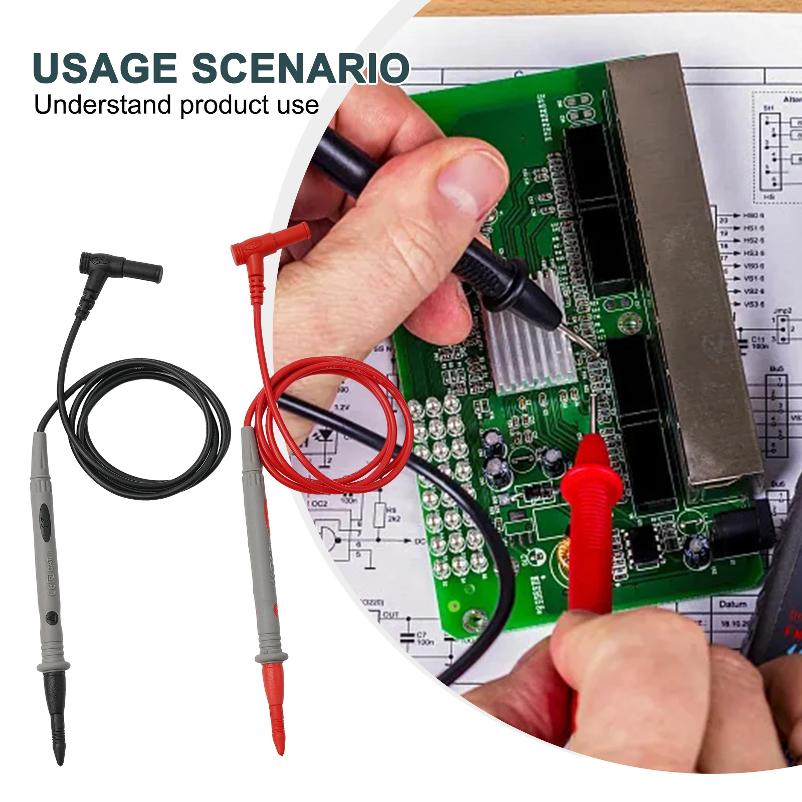 Multimeter Voltmeter Cable Ultra Fine Needle Tester Unique Probe Test Cord Silicone Insulated Test Leads Measurement Accessory
Multimeter Voltmeter Cable Ultra Fine Needle Tester Unique Probe Test Cord Silicone Insulated Test Leads Measurement Accessory
