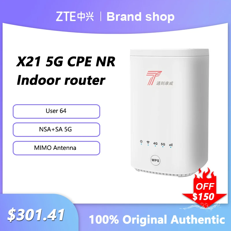 Unlock ZLT X21 Indoor Wifi Router Signal Booster Repeater Extend Gigabit Amplifier With SIM Card 5G CPE 6GHz Wireless Router
Unlock ZLT X21 Indoor Wifi Router Signal Booster Repeater Extend Gigabit Amplifier With SIM Card 5G CPE 6GHz Wireless Router