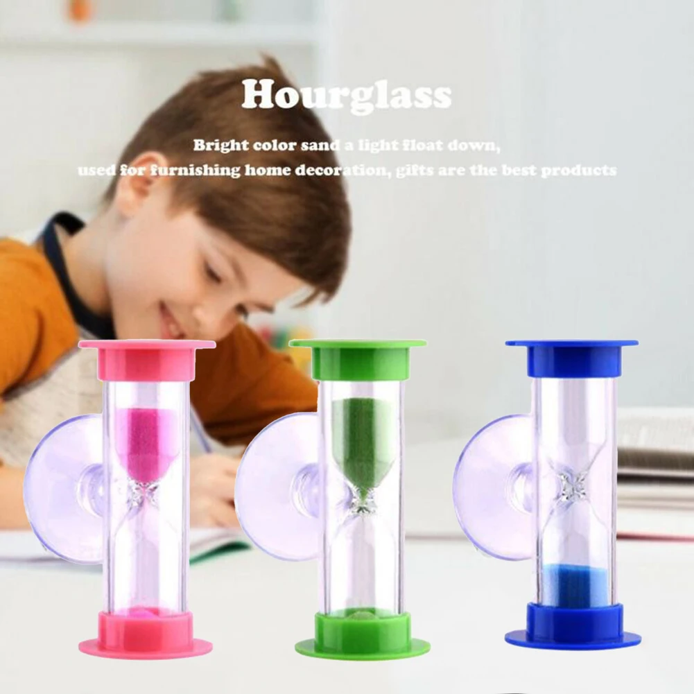 

1pc Sand Hourglass Timer Sand Glass Clock Home Decor 2 Minutes Mini Hourglass Timer Clock Colorful Toothbrush Timer