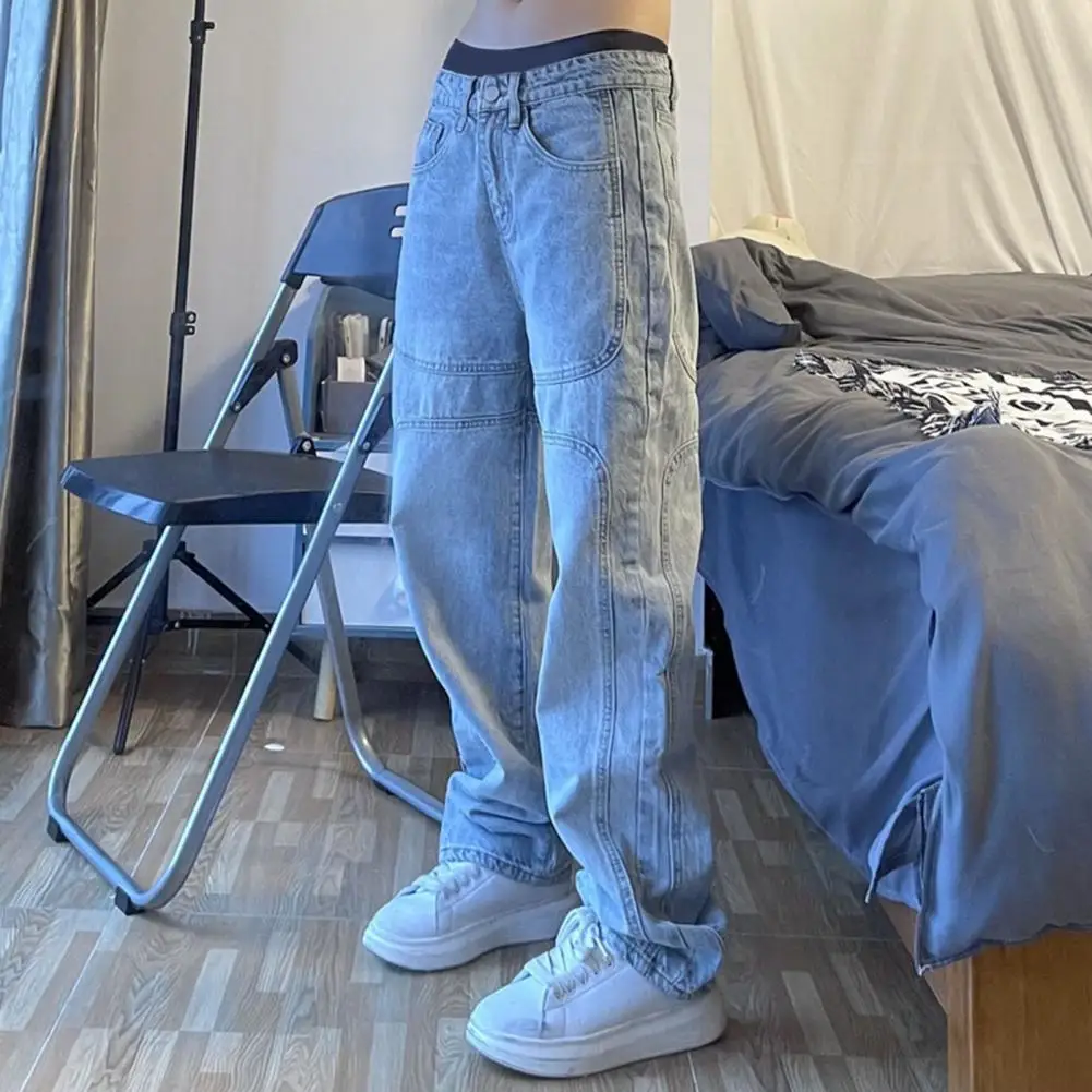 Men Pants Breathable Wide Leg Men's Pants with Patchwork Design Multiple Pockets for Comfortable Stylish Wear Comfortable Men
Men Pants Breathable Wide Leg Men's Pants with Patchwork Design Multiple Pockets for Comfortable Stylish Wear Comfortable Men