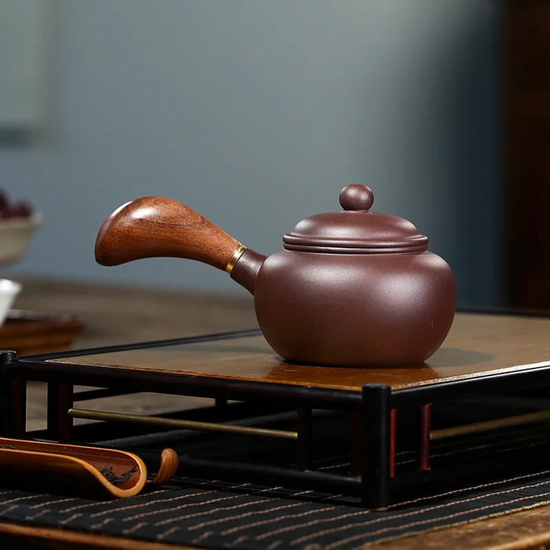 Yixing original mine purple clay teapot tea set, purple clay handmade antique Tang Yu teapot, household side handle teapot, live
Yixing original mine purple clay teapot tea set, purple clay handmade antique Tang Yu teapot, household side handle teapot, live