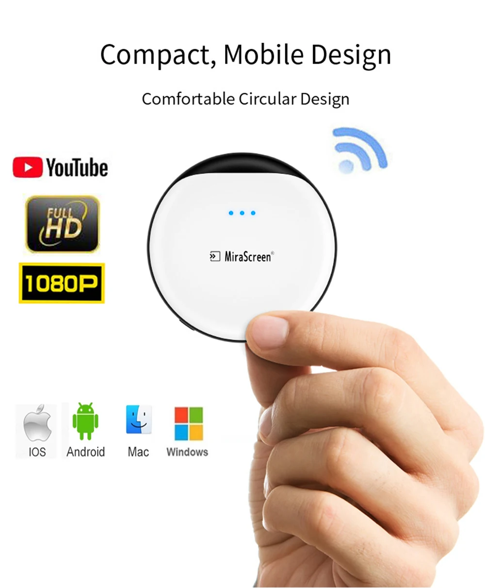 1080P G23 TV Stick Full HD Wifi Mirascreen HDMI-совместимый беспроводной дисплей Dongle приемник для IOS