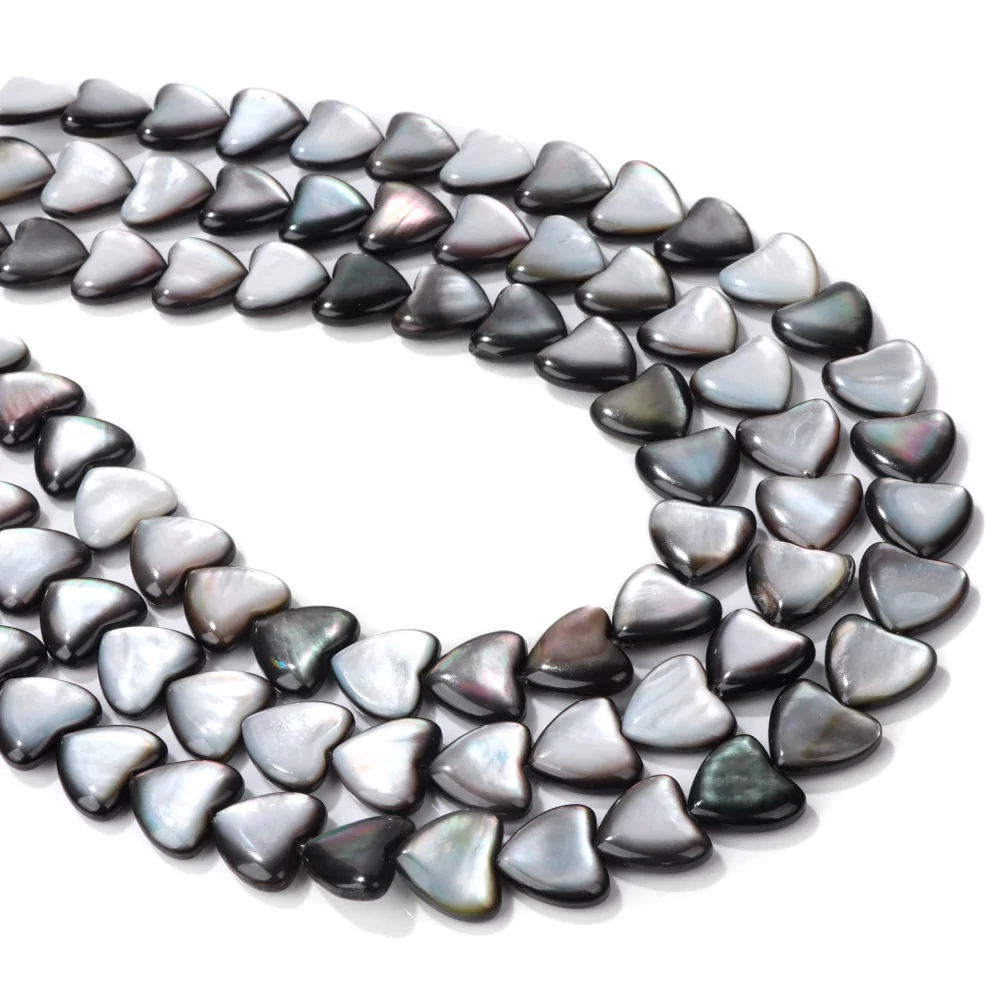 Heart Shape Beads Shell Beads Gray Black Mother of Pearl Shell Heart Beads for Jewelry Making DIY Charm Bracelet Necklace Craft 
Heart Shape Beads Shell Beads Gray Black Mother of Pearl Shell Heart Beads for Jewelry Making DIY Charm Bracelet Necklace Craft