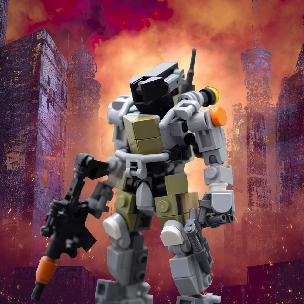 

MOC Rapid Response Suit Bricks Final Battle Series Shooting Game Mech Character Robot Warrior Building Block Assemble Toys Gift