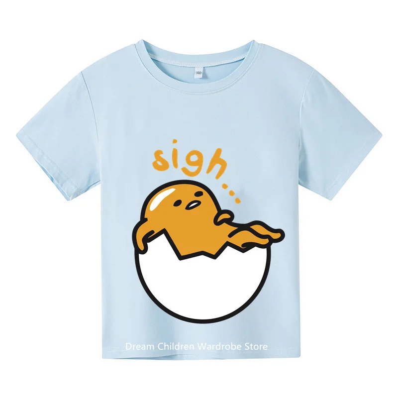 Детская футболка Gudetama, летняя детская футболка Hello Kitty с мультяшным рисунком для девочек, Повседневная футболка с коротким рукавом, детская одежда для девочек
Детская футболка Gudetama, летняя детская футболка Hello Kitty с мультяшным рисунком для девочек, Повседневная футболка с коротким рукавом, детская одежда для девочек