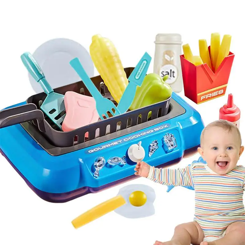 Kids Cooking Toys Kitchen Play Box Toy For Kids Reusable Kitchen Pretend Play Accessories Toys For Kids 3 Years Old And Up
Kids Cooking Toys Kitchen Play Box Toy For Kids Reusable Kitchen Pretend Play Accessories Toys For Kids 3 Years Old And Up