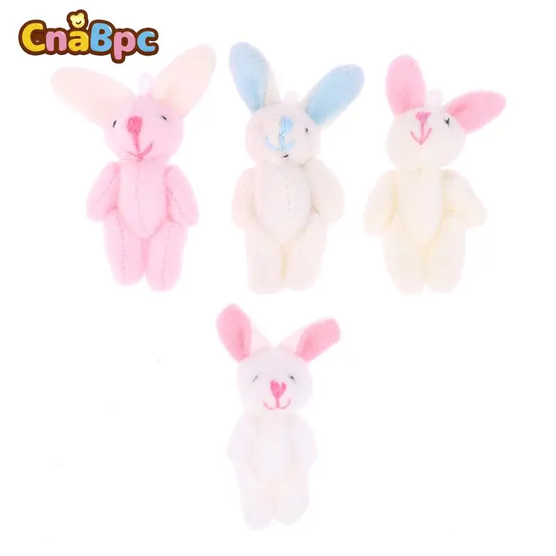 

4.5CM Rabbit Plush Toy Cartoon Bunny Pendant Soft Stuffed Doll Keychain Backpack Car Bag Key Ring Decor Dollhouse Decor Doll