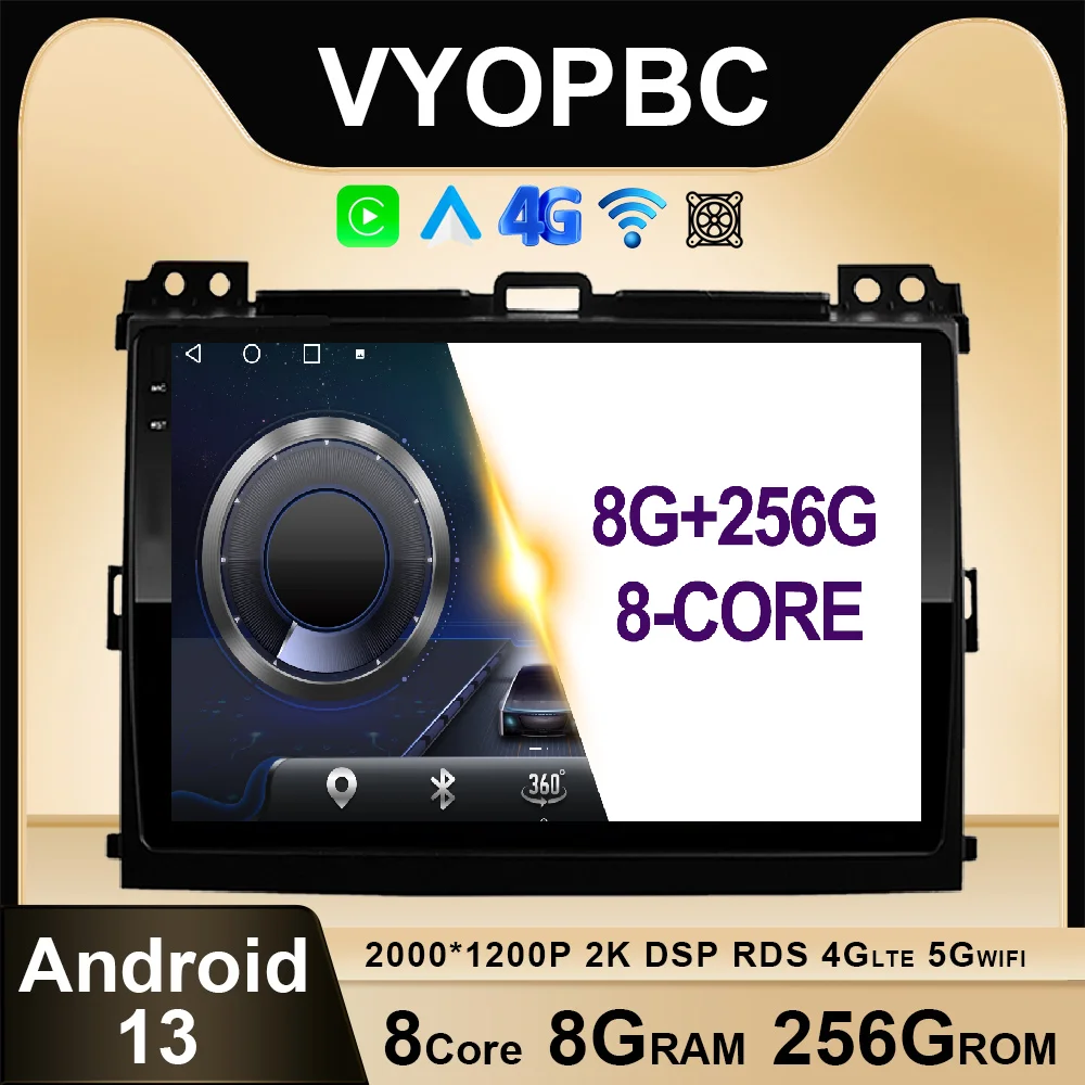 Автомагнитола на Android 13 для Toyota Land Cruiser Prado 120, 3, 2002-2009, Авторадио QLED, 4G, LTE, стерео, BT, DSP, мультимедиа, No 2din, AHD
Автомагнитола на Android 13 для Toyota Land Cruiser Prado 120, 3, 2002-2009, Авторадио QLED, 4G, LTE, стерео, BT, DSP, мультимедиа, No 2din, AHD