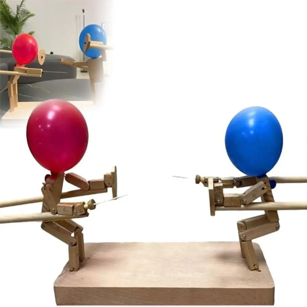 Balloon Bamboo Man Battle Wooden Fighter with Inflatable Head for 2 Players Fast-Paced Balloon Fight Wooden Bots Battle Game
Balloon Bamboo Man Battle Wooden Fighter with Inflatable Head for 2 Players Fast-Paced Balloon Fight Wooden Bots Battle Game