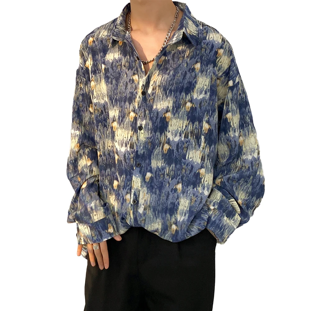 Loose Fit Men's Printed Shirt Youth Casual Button Down Top Long Sleeve Shirt for Parties and Fashionable Events
Loose Fit Men's Printed Shirt Youth Casual Button Down Top Long Sleeve Shirt for Parties and Fashionable Events