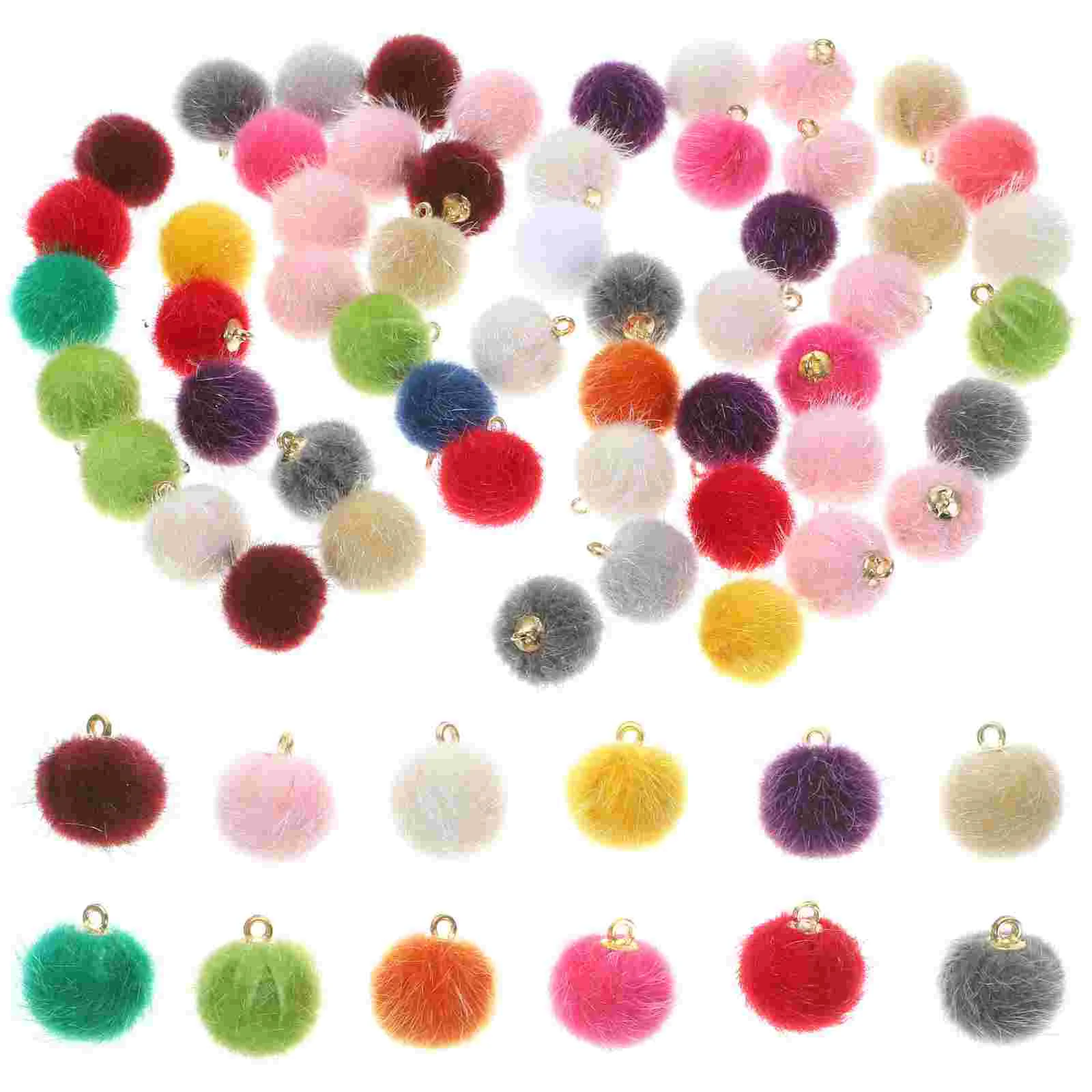 60Pcs Fluffy Ball Pendants Jewelry Colored Pompoms Charms DIY Earring Charms Jewelry Making Charms
60Pcs Fluffy Ball Pendants Jewelry Colored Pompoms Charms DIY Earring Charms Jewelry Making Charms