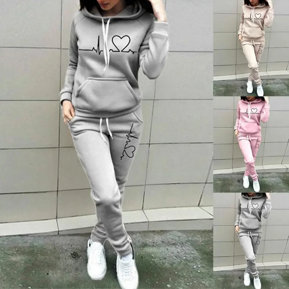 Autumn Winter Women Tracksuit Print Long Sleeve Fleece Hoodies Loose Straight Fashion Tops and Drawstring Fashion
Autumn Winter Women Tracksuit Print Long Sleeve Fleece Hoodies Loose Straight Fashion Tops and Drawstring Fashion