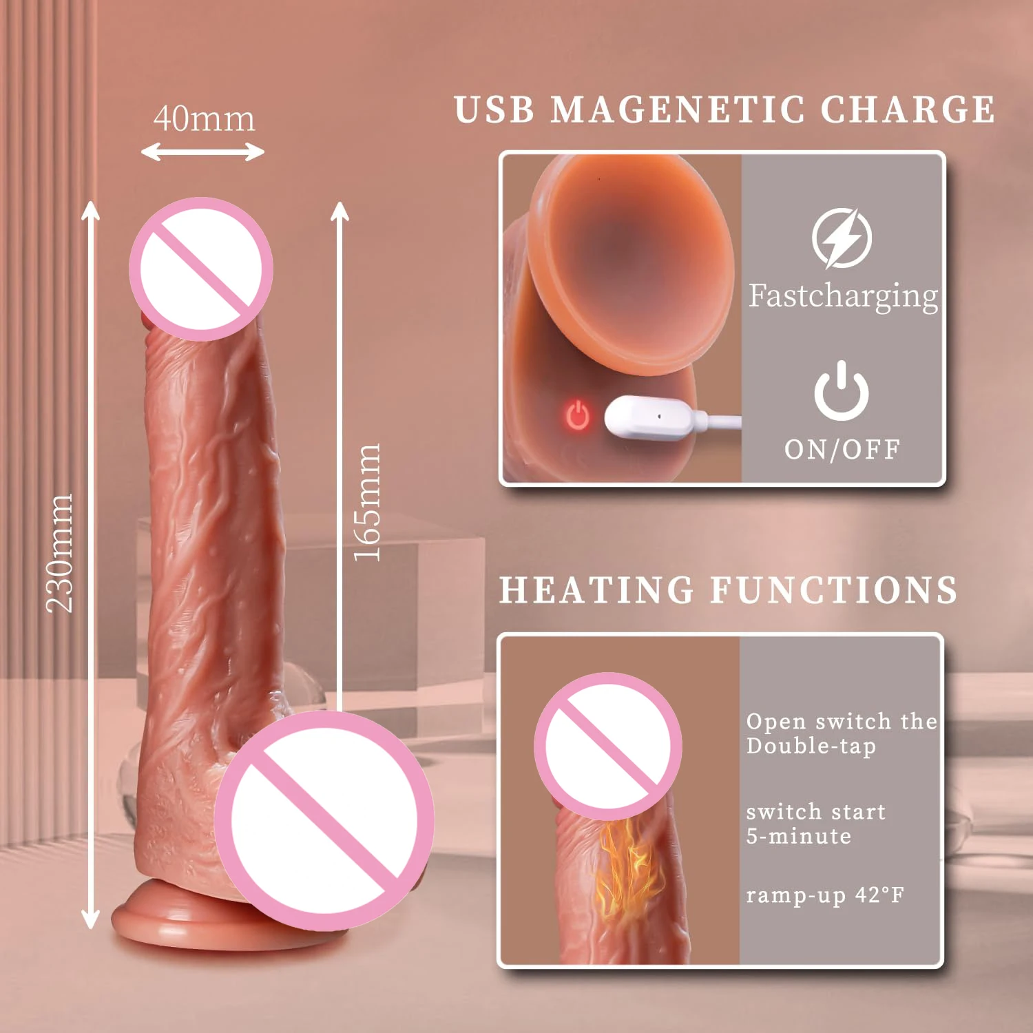 Vibromasseur sans fil télécommandé pour femme, gode métropolitain, gros pénis rétractable, stimulateur de point G féminin, masseur vaginal, jouet sexuel 6