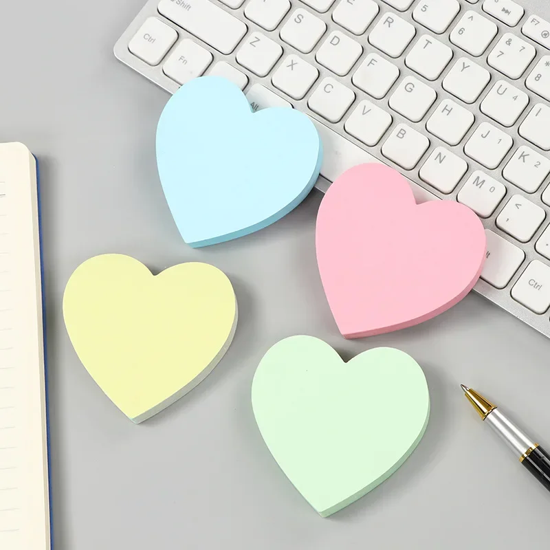 100sheets/pc 7cm*7cm Memo Pad Solid Color Heart Shape Notepad for Staff Students Stationery Sticky Note Writing Pads
100sheets/pc 7cm*7cm Memo Pad Solid Color Heart Shape Notepad for Staff Students Stationery Sticky Note Writing Pads
