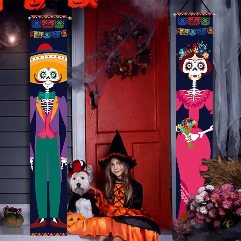 Day Of The Dead Hanging Flags Hanging Door Curtain Banner Skeleton Couple Couplet Halloween Themed Party Decorations Supplies
Day Of The Dead Hanging Flags Hanging Door Curtain Banner Skeleton Couple Couplet Halloween Themed Party Decorations Supplies