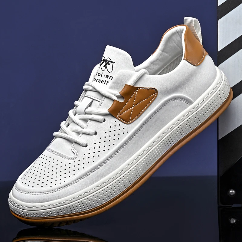 Fashion Sneakers for Men 2022 New Breathable Skateboarding Shoes Casual Leather Mens Summer Sports Shoes White Sneakers for Men
Fashion Sneakers for Men 2022 New Breathable Skateboarding Shoes Casual Leather Mens Summer Sports Shoes White Sneakers for Men