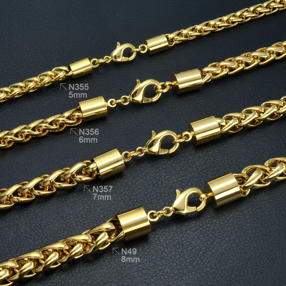 Ahappy Mens 18CT Gold Vacuum plating Weaved 50 60 70cm twisted singapore Chain Necklace gift jewelry
Ahappy Mens 18CT Gold Vacuum plating Weaved 50 60 70cm twisted singapore Chain Necklace gift jewelry