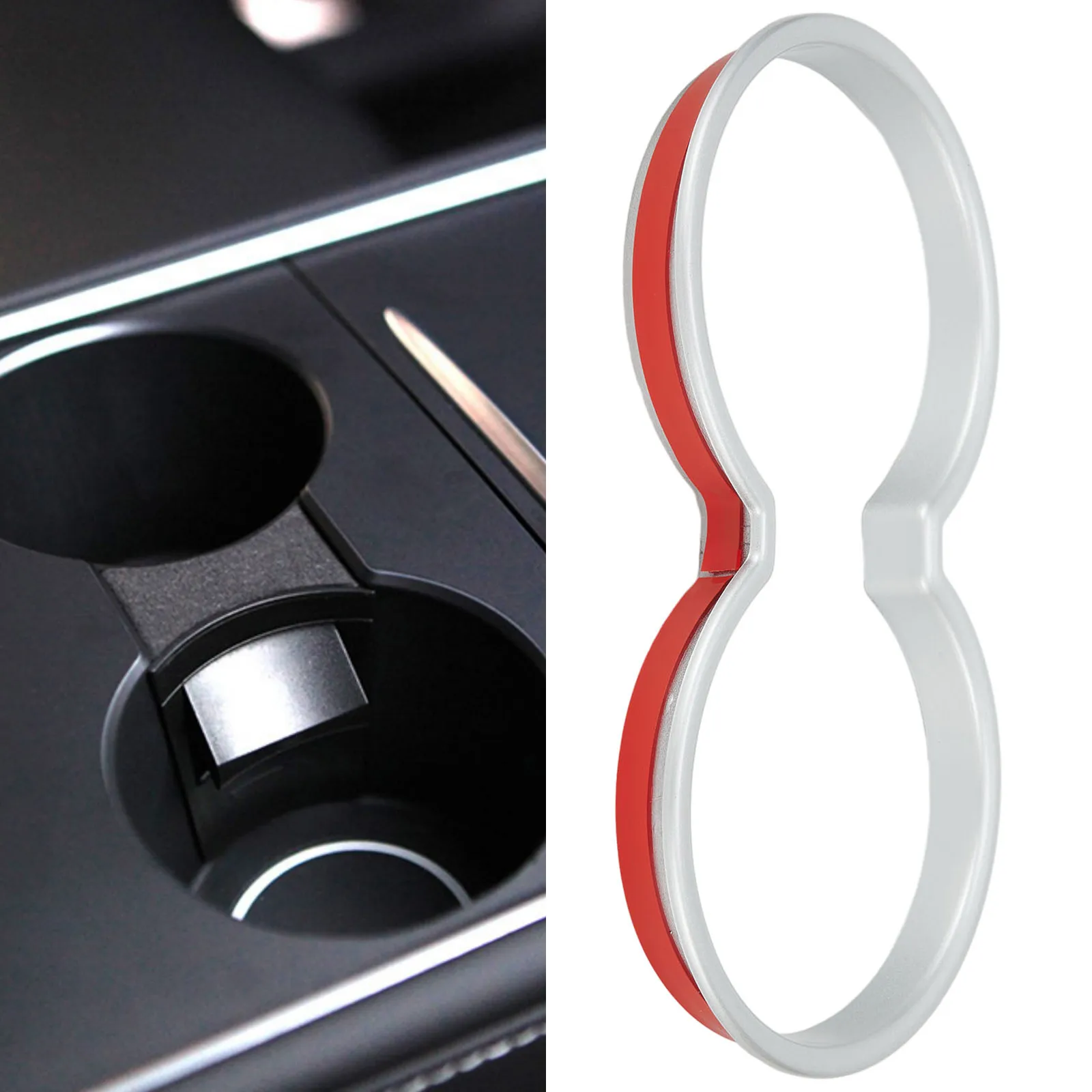 ABS Car Center Console Cupholder Trim Strip In Bright Silver For Porsche-Macan 2015-23 Direct Replacement Convenience
ABS Car Center Console Cupholder Trim Strip In Bright Silver For Porsche-Macan 2015-23 Direct Replacement Convenience