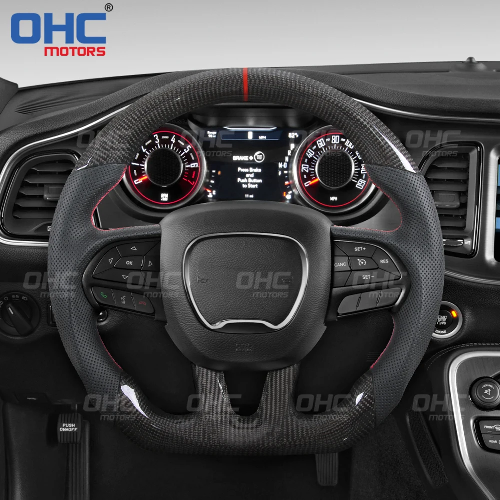 Спортивное автомобильное карбоновое рулевое колесо, подходит для Dodge Charger Challenger Hellcat Jeep SRT, карбоновое волокно, рулевое колесо OHC MOTORS
Спортивное автомобильное карбоновое рулевое колесо, подходит для Dodge Charger Challenger Hellcat Jeep SRT, карбоновое волокно, рулевое колесо OHC MOTORS