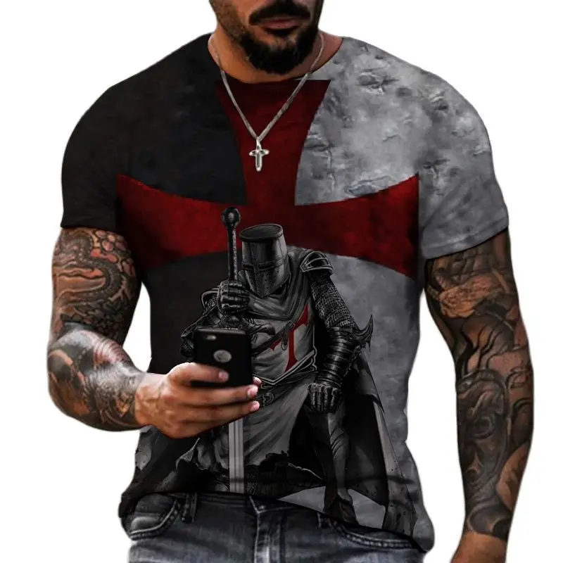 Vintage T-Shirts For Men 3D Crusaders Print Short Sleeve Tops Summer Streetwear T Shirt Loose Oversized Tee Shirt Men Clothing
Vintage T-Shirts For Men 3D Crusaders Print Short Sleeve Tops Summer Streetwear T Shirt Loose Oversized Tee Shirt Men Clothing