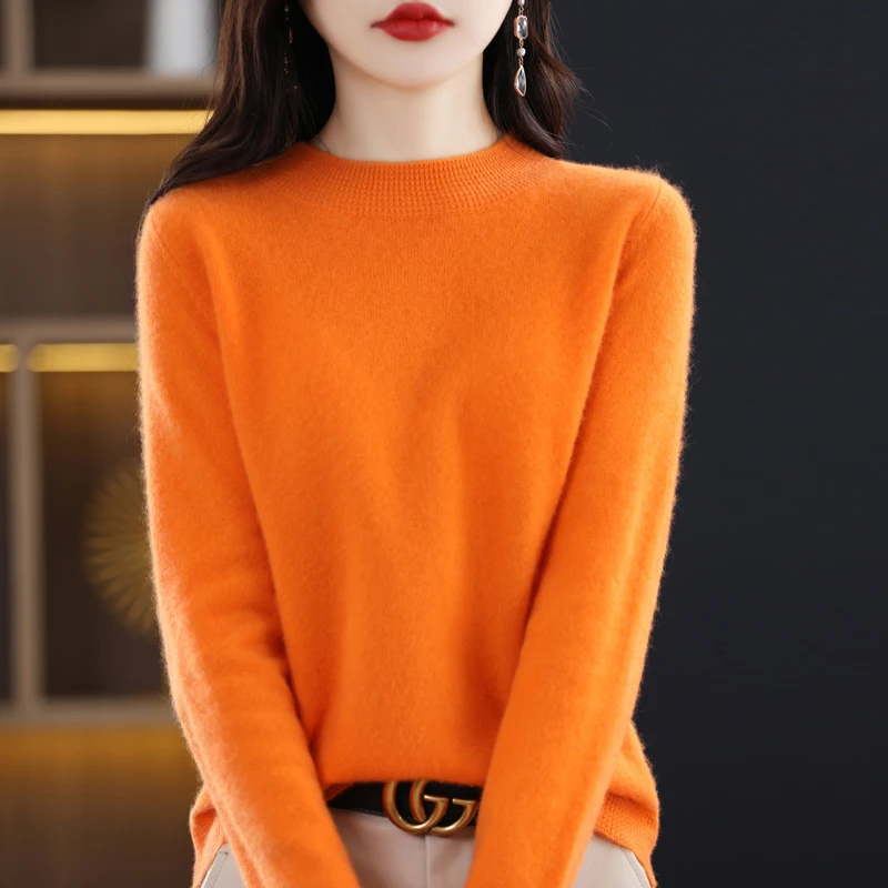 High-end first-line ready-to-wear 100-point pure sweater long sleeve solid color bottoming shirt woman
High-end first-line ready-to-wear 100-point pure sweater long sleeve solid color bottoming shirt woman