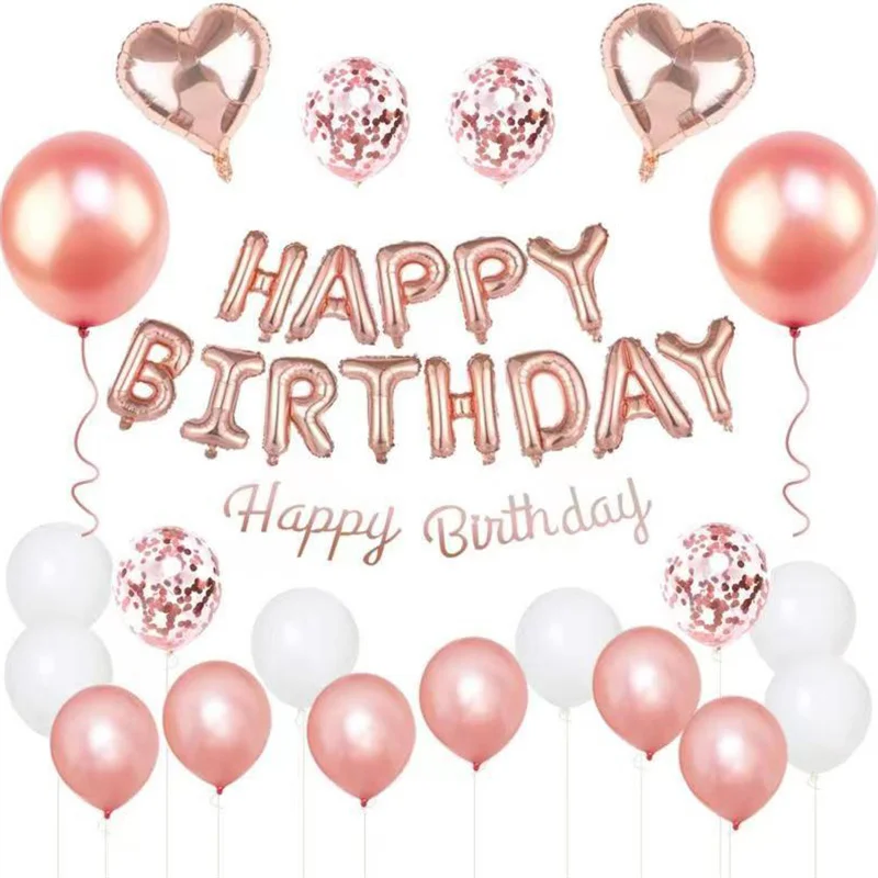 33Pcs Birthday Balloons Decoration Rose Gold Foil Letter Balloon Set Birthday Globos Kids Baby Shower Party Banner Supplies
33Pcs Birthday Balloons Decoration Rose Gold Foil Letter Balloon Set Birthday Globos Kids Baby Shower Party Banner Supplies
