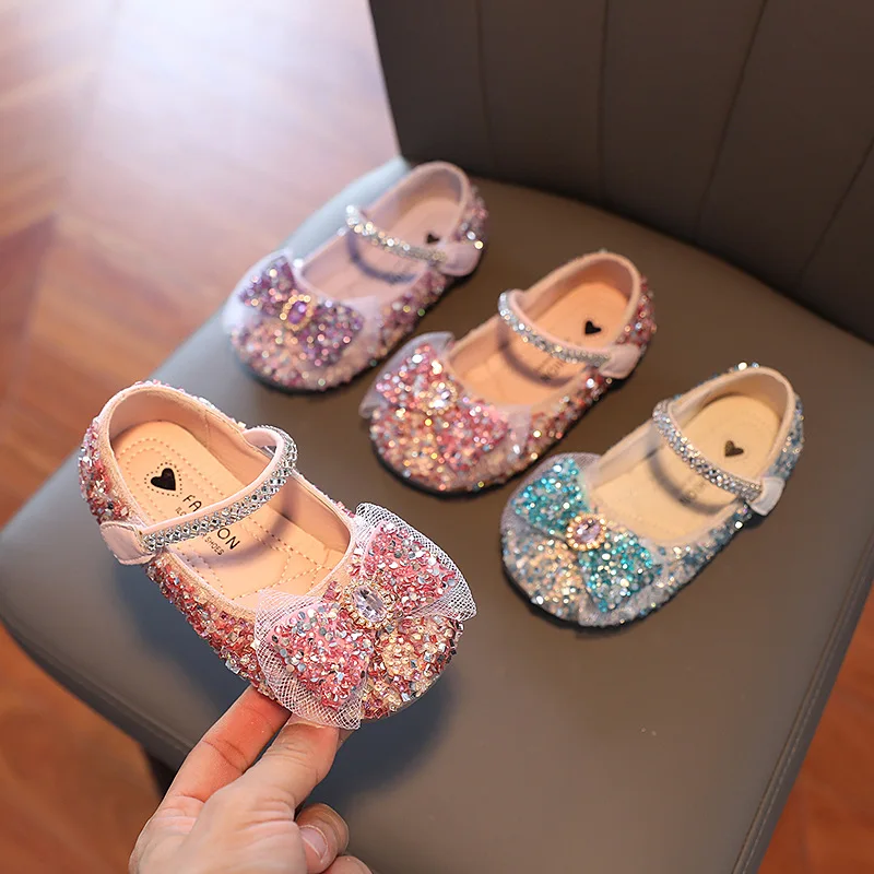 Little Girl's Crystal Princess Shoes For Wedding Party Dance Bowknot Kids Leather Shoes Children's Glass Slipper Kid Single Shoe
Little Girl's Crystal Princess Shoes For Wedding Party Dance Bowknot Kids Leather Shoes Children's Glass Slipper Kid Single Shoe