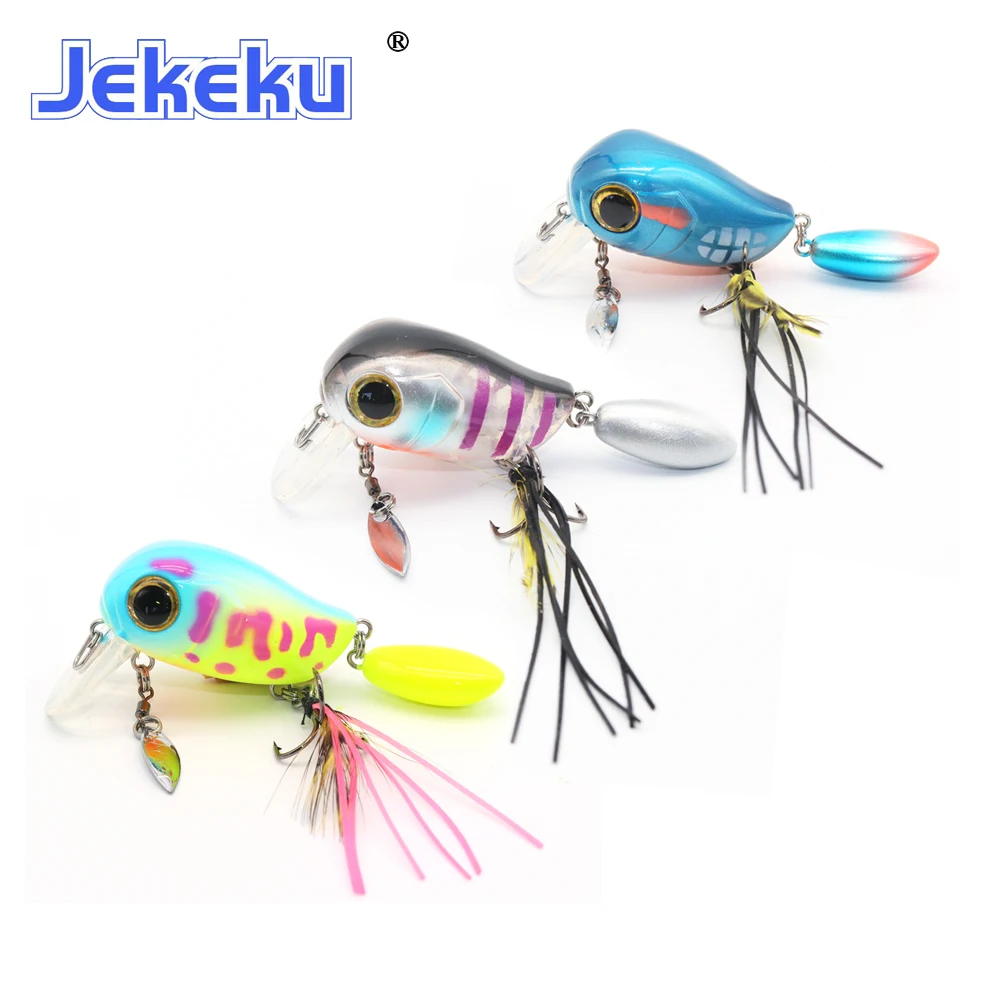 

JEKEKU 1pc Crankbait 45mm 8g Floating Hard Fishing Lure Bionic Crank Bait Artificial Lure Leurre Peche Pesca Fishing