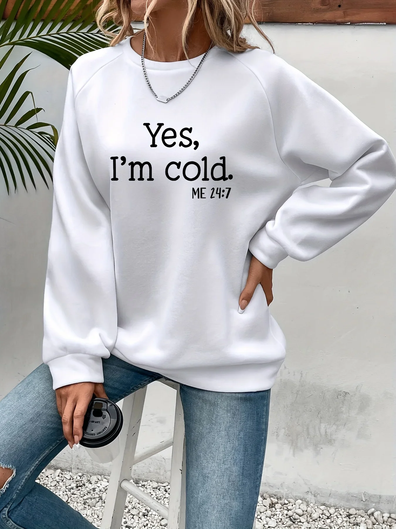 Yes I'm Cold Letter Printed Sweatshirts For Womens Long Sleeves Crewneck Warm Hoodies Trend Simple Pullovers Female Clothing
Yes I'm Cold Letter Printed Sweatshirts For Womens Long Sleeves Crewneck Warm Hoodies Trend Simple Pullovers Female Clothing