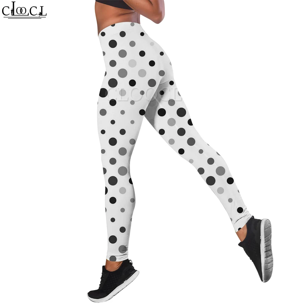 

CLOOCL Fashion Women Legging Polka Dots Pattern Printed Trousers Female Yoga Pants High Waist Leggings Dropshipping