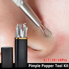 Pimple Popper Tool Kit 4-16 Pc Blackhead Remover Comedone Extractor Kit Zit Removing for Forehead,Facial and Nose Skin Care Tool
Pimple Popper Tool Kit 4-16 Pc Blackhead Remover Comedone Extractor Kit Zit Removing for Forehead,Facial and Nose Skin Care Tool